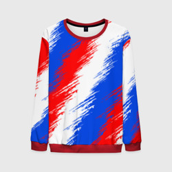 Мужской свитшот 3D Триколор штрихи красок