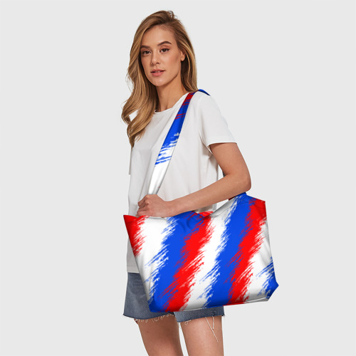 Пляжная сумка 3D Триколор штрихи красок - фото 5