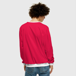 Свитшот с принтом Костюм Кейна удивительный цифровой цирк - пиджак для мужчины, вид на модели сзади №2. Цвет основы: белый
