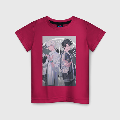 Детская футболка хлопок с принтом Гуан Лу Сяоши, вид спереди #2