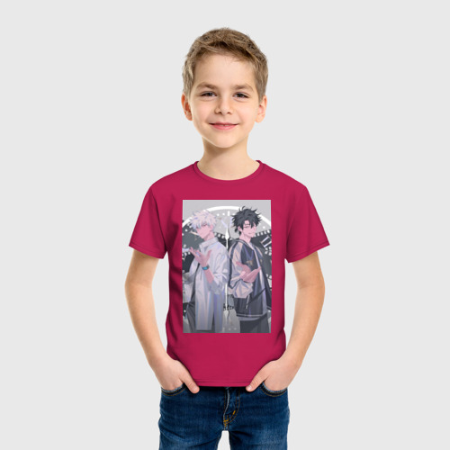 Детская футболка хлопок с принтом Гуан Лу Сяоши, фото на моделе #1