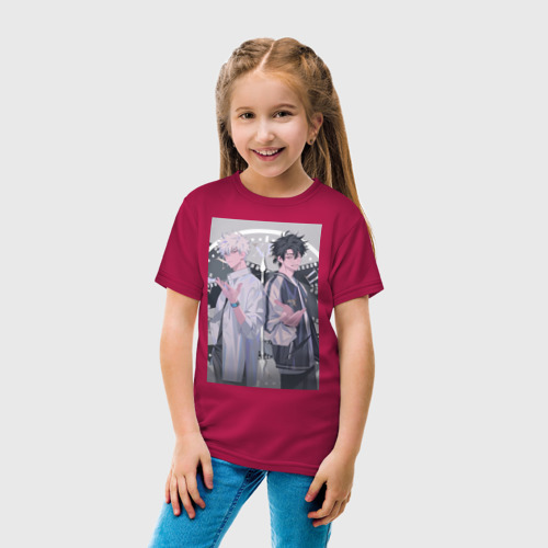 Детская футболка хлопок с принтом Гуан Лу Сяоши, вид сбоку #3