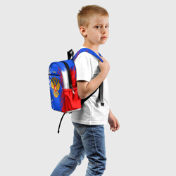 Детский рюкзак 3D Триколор штрихи с гербор - фото 2