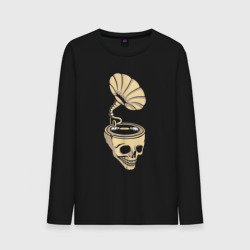 Мужской лонгслив хлопок Skull vinyl