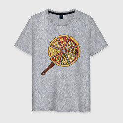 Пицца на сковороде – Мужская футболка хлопок с принтом купить со скидкой в -20%