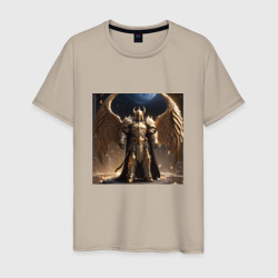 Воин с крыльями – Мужская футболка хлопок с принтом купить со скидкой в -20%