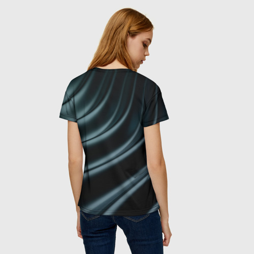 Женская футболка 3D Темная волна, цвет 3D печать - фото 4