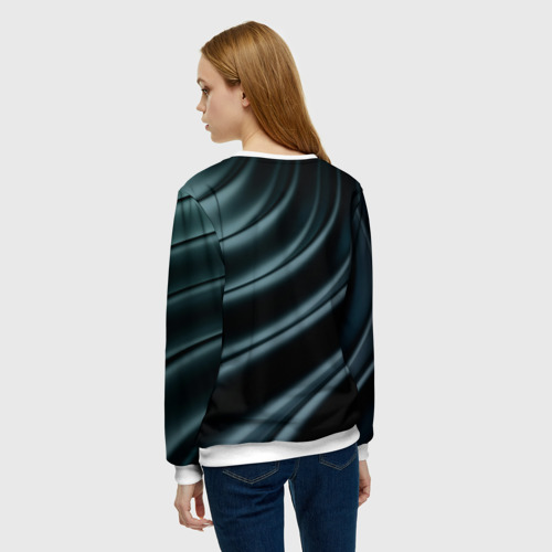 Женский свитшот 3D Темная волна, цвет 3D печать - фото 4