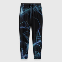Мужские брюки 3D Синие неоновые молнии