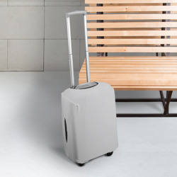 Чехол для чемодана 3D Однотонный  облачный светло-серый цвет - фото 2