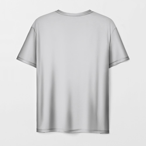 Мужская футболка 3D Однотонный  облачный светло-серый цвет, цвет 3D печать - фото 2
