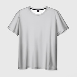 Однотонный  облачный светло-серый цвет – Мужская футболка 3D с принтом купить со скидкой в -26%