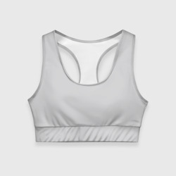 Женский спортивный топ 3D Однотонный  облачный светло-серый цвет