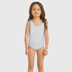 Детский купальник 3D Однотонный  облачный светло-серый цвет