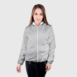 Женская куртка 3D Однотонный  облачный светло-серый цвет - фото 2