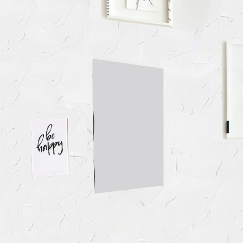 Постер Однотонный  облачный светло-серый цвет - фото 3