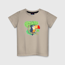 Детская футболка хлопок Забавный маленький тукан