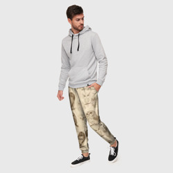 Мужские брюки 3D Эскизы сов тетрадный лист в клетку  - фото 2