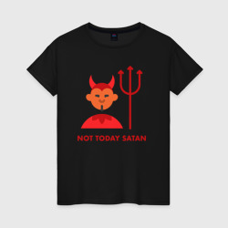 Не сегодня сатана – Женская футболка хлопок с принтом купить со скидкой в -20%