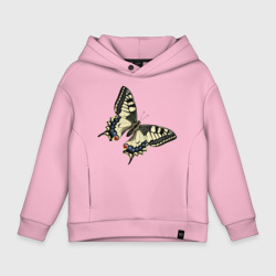 Бежевая бабочка – Детское худи Oversize хлопок с принтом купить