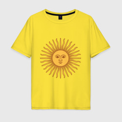 Мужская футболка хлопок Oversize Лицо солнца