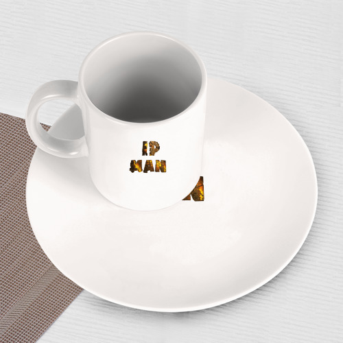 Набор: тарелка + кружка IP Man gold - фото 3