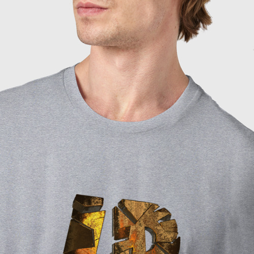 Мужская футболка хлопок IP Man gold, цвет меланж - фото 6