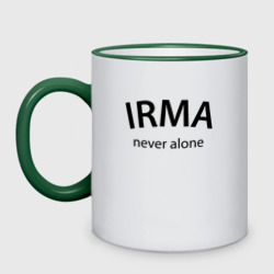 Кружка двухцветная Irma never alone - motto