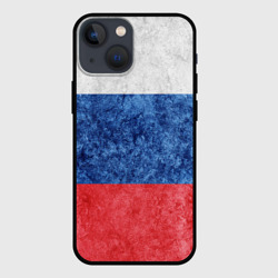 Чехол для iPhone 13 mini Флаг России разноцветный