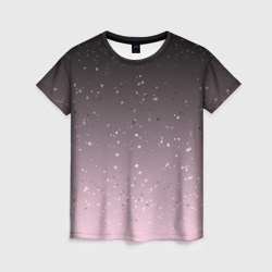 Абстрактный тёмно-розовый с пятнышками – Женская футболка 3D с принтом купить со скидкой в -26%