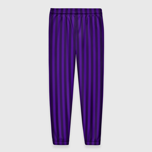 Мужские брюки 3D Яркий фиолетовый в полоску, цвет 3D печать - фото 2