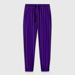 Мужские брюки 3D Яркий фиолетовый в полоску