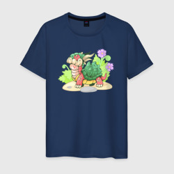 Маленький дракон черепаха – Мужская футболка хлопок с принтом купить со скидкой в -20%