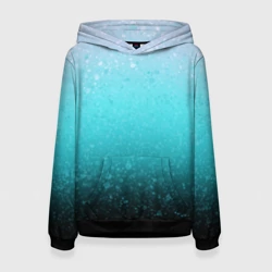 Женская толстовка 3D Градиент голубой абстракция