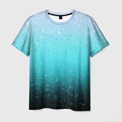Градиент голубой абстракция – Мужская футболка 3D с принтом купить со скидкой в -26%