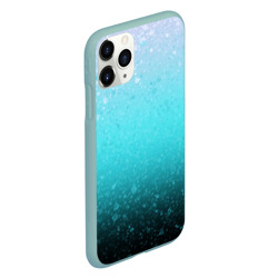 Чехол для iPhone 11 Pro матовый Градиент голубой абстракция - фото 2