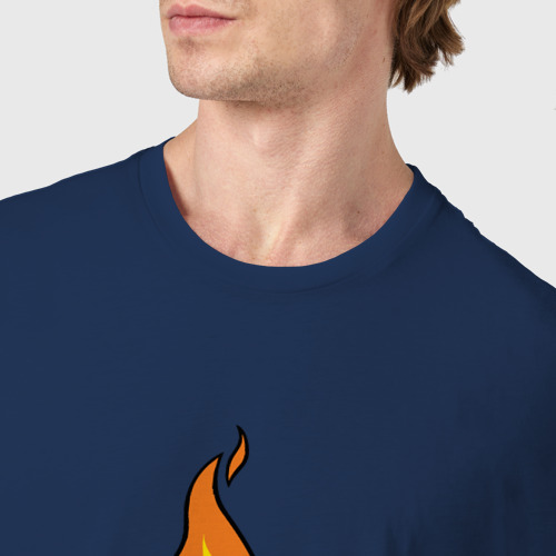 Мужская футболка хлопок Злобная свеча, цвет темно-синий - фото 6