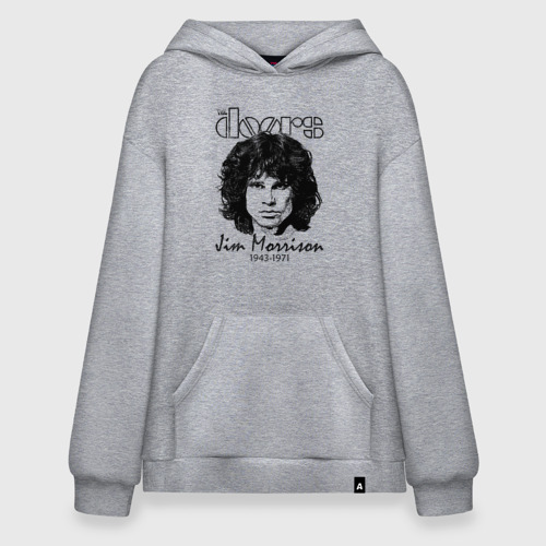 Худи SuperOversize хлопок The Doors Jim Morrison, цвет меланж