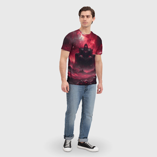 Мужская футболка 3D Бог крови Кхорн нейросеть, цвет 3D печать - фото 5