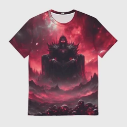 Мужская футболка 3D Бог крови Кхорн нейросеть