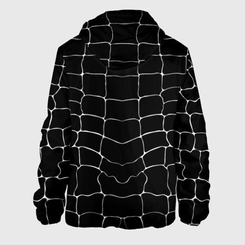 Мужская куртка 3D с принтом Крокодилья чешуя, вид сзади #1