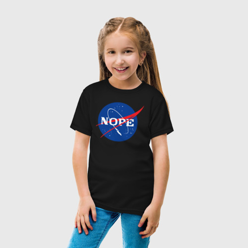 Детская футболка хлопок Nope NASA, цвет черный - фото 5