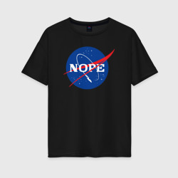 Женская футболка хлопок Oversize Nope NASA