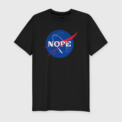 Мужская футболка хлопок Slim Nope NASA