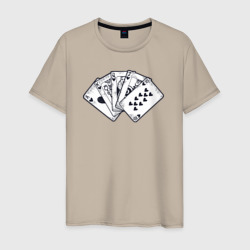 Флеш рояль – Мужская футболка хлопок с принтом купить со скидкой в -20%
