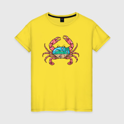 Женская футболка хлопок Морской крабик