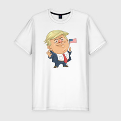Мужская футболка хлопок Slim Трамп патриот