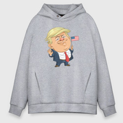 Мужское худи Oversize хлопок Трамп патриот