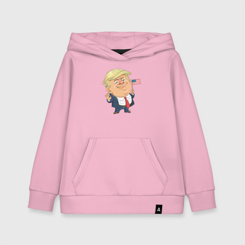 Детская толстовка хлопок Трамп патриот, цвет светло-розовый