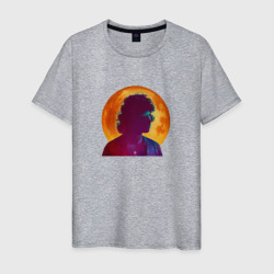Фредди Меркьюри в молодости на фоне луны – Мужская футболка хлопок с принтом купить со скидкой в -20%